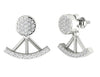 14Kt White / Yellow / Rose Gold Prong Set I1/G 0.40Ct Natural Diamond removable jacket Stud Earrings Appraisal