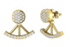 14Kt White / Yellow / Rose Gold Prong Set I1/G 0.40Ct Natural Diamond removable jacket Stud Earrings Appraisal