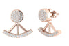 14Kt White / Yellow / Rose Gold Prong Set I1/G 0.40Ct Natural Diamond removable jacket Stud Earrings Appraisal