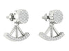 14Kt White / Yellow / Rose Gold Prong Set I1/G 0.40Ct Natural Diamond removable jacket Stud Earrings Appraisal