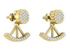 14Kt White / Yellow / Rose Gold Prong Set I1/G 0.40Ct Natural Diamond removable jacket Stud Earrings Appraisal