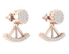 14Kt White / Yellow / Rose Gold Prong Set I1/G 0.40Ct Natural Diamond removable jacket Stud Earrings Appraisal