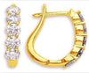 Appraisal VS1/F 1.50Ct Not Enhanced Diamond Jewelry Solid 14K Yellow Gold Pave Set Hoops Huggie Earrings