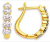Appraisal VS1/F 1.50Ct Not Enhanced Diamond Jewelry Solid 14K Yellow Gold Pave Set Hoops Huggie Earrings