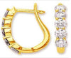 Appraisal VS1/F 1.50Ct Not Enhanced Diamond Jewelry Solid 14K Yellow Gold Pave Set Hoops Huggie Earrings