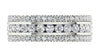 Excellent SI1/G Huge 2.30Ct Genuine Diamond 3 Row Eternity Engagement Ring Band 14K Solid Gold