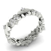 Unique Ladies Round Brilliant Cut I1/G 0.40Ct Diamond Designer Eternity Anniversary Ring Band 14K Solid Gold