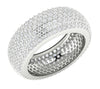 Excellent Huge SI1/G 4.25Ct Real Diamond Eternity Engagement Ring Band 14K White Gold Appraisal