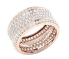 Prong Set I1/G Huge 3.25Ct Natural Diamond Eternity Anniversary Ring Band 14Kt White / Yellow / Rose Gold