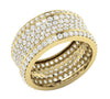 Prong Set I1/G Huge 3.25Ct Natural Diamond Eternity Anniversary Ring Band 14Kt White / Yellow / Rose Gold