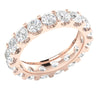 Excellent I1/G Huge Sparkly 5.00Ct Real Diamond Eternity Engagement Ring Band 14Kt White / Yellow / Rose Gold