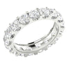 Excellent I1/G Huge Sparkly 5.00Ct Real Diamond Eternity Engagement Ring Band 14Kt White / Yellow / Rose Gold