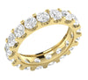 Excellent I1/G Huge Sparkly 5.00Ct Real Diamond Eternity Engagement Ring Band 14Kt White / Yellow / Rose Gold