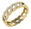 Prong Set I1/G 1.15Ct Not Enhanced Diamond 14Kt Solid Gold Excellent Eternity Anniversary Ring Band