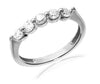 Prong Set I1/G 1.01Ct Genuine Diamond Jewelry 14K Solid Gold Excellent Five Stone Engagement Ring Band