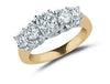 Excellent I1/G 1.01Ct Not Enhanced Diamond 14K Solid Gold 4.20MM Five Stone Anniversary Ring Band