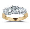 Excellent I1/G 1.01Ct Not Enhanced Diamond 14K Solid Gold 4.20MM Five Stone Anniversary Ring Band