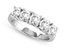 Excellent I1/G 1.01Ct Round Brilliant Cut Diamond 14K White / Yellow / Rose Gold Five Stone Anniversary Wedding Ring Band