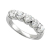 Sparkly I1/G Not Enhanced 1.01Ct Diamond 14K White / Yellow / Rose Gold Excellent Five Stone Engagement Ring Band