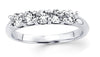 5 Stone Anniversary Ring Band I1/G 0.50Ct Round Brilliant Cut Diamond Jewelry Prong Set 14K White Gold