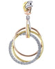 I1/G 0.30Ct Not Enhanced Diamond Jewelry Excellent Circle Pendant Necklace Solid 14K Two-Tone Gold 1.30 Inch