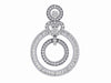Appraisal I1/G Natural 1.20Ct Diamond Jewelry 14Kt White / Yellow / Rose Gold Prong Set Cluster Pendant Necklace