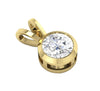 Sparkly I1/H 0.50Ct Round Brilliant Cut Diamond Jewelry 14Kt Solid Gold Bezel Set Solitaire Pendant Necklace
