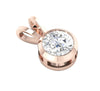 Sparkly I1/H 0.50Ct Round Brilliant Cut Diamond Jewelry 14Kt Solid Gold Bezel Set Solitaire Pendant Necklace