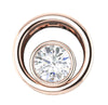 I1/H 0.50Ct Round Brilliant Cut Diamond Jewelry Bezel Set Circle Solitaire Pendant Necklace 14Kt White / Yellow / Rose Gold