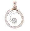 Solid 14K White Gold I1/G 1.10Ct Round Brilliant Cut Diamond Prong Set Circle Pendant Necklace Appraisal