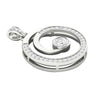 Solid 14K White Gold I1/G 1.10Ct Round Brilliant Cut Diamond Prong Set Circle Pendant Necklace Appraisal