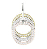 Sparkly I1/G 1.50Ct Round Brilliant Cut Diamond 14Kt White / Yellow / Rose Gold Circle Pendant Necklace