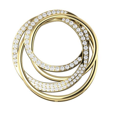 I1/G Natural 1.10Ct Diamond Comfort fit Polished Shiny Circle Pendant Necklace 14K White / Yellow / Rose Gold