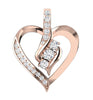 Excellent I1/G 0.40Ct Not Enhanced Diamond Jewelry 14Kt Solid Gold Prong Set Love Of Heart Pendant Necklace