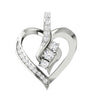 Excellent I1/G 0.40Ct Not Enhanced Diamond Jewelry 14Kt Solid Gold Prong Set Love Of Heart Pendant Necklace