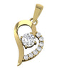 14K Solid Gold Appraisal I1/G 0.60Ct Round Brilliant Cut Diamond Jewelry Love Of Heart Pendant Necklace Prong Set