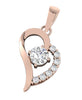 14K Solid Gold Appraisal I1/G 0.60Ct Round Brilliant Cut Diamond Jewelry Love Of Heart Pendant Necklace Prong Set