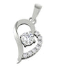 14K Solid Gold Appraisal I1/G 0.60Ct Round Brilliant Cut Diamond Jewelry Love Of Heart Pendant Necklace Prong Set