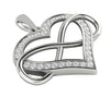 I1/G 0.60Ct Round Brilliant Cut Diamond 14Kt White / Yellow / Rose Gold Infinity Love Of Heart Pendant Necklace