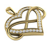 I1/G 0.60Ct Round Brilliant Cut Diamond 14Kt White / Yellow / Rose Gold Infinity Love Of Heart Pendant Necklace