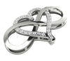 Excellent I1/G Real 0.50Ct Diamond Jewelry Infinity Heart Pendant Necklace 14K White / Yellow / Rose Gold