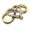 Excellent I1/G Real 0.50Ct Diamond Jewelry Infinity Heart Pendant Necklace 14K White / Yellow / Rose Gold