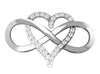 Excellent I1/G Real 0.50Ct Diamond Jewelry Infinity Heart Pendant Necklace 14K White / Yellow / Rose Gold