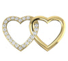 Appraisal I1/G 0.40Ct Genuine Diamond 14K White / Yellow / Rose Gold Prong Set Love Of Heart Pendant Necklace