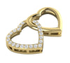 Appraisal I1/G 0.40Ct Genuine Diamond 14K White / Yellow / Rose Gold Prong Set Love Of Heart Pendant Necklace