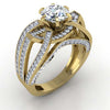 14K Solid Gold I1/G 1.70CTW Not Enhanced Diamond Modern Designer Solitaire Engagement Ring Band 6.30MM