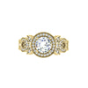 Prong Set I1/G 1.80Ct Round Brilliant Cut Diamond Designer 10.65MM Solitaire Engagement Ring Band 14K Solid Gold