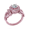 Prong Set I1/G 1.80Ct Round Brilliant Cut Diamond Designer 10.65MM Solitaire Engagement Ring Band 14K Solid Gold