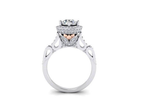 14Kt White / Yellow / Rose Gold I1/G 1.50Ct Genuine Diamond Solitaire Engagement Ring Band Appraisal Size 4-10