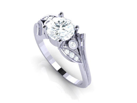 Excellent  I1/G 1.15Ct Round Brilliant Cut Diamond 14Kt Solid Gold Prong & Bezel Set Solitaire Anniversary Ring Band